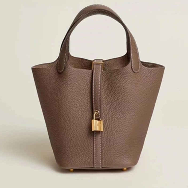 First Layer Cowhide Vegetable Basket High-grade Bags