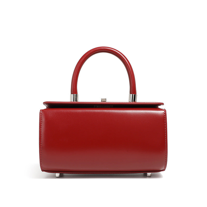 Women's High-grade Cowhide Portable Fashion Simple Doctor Bags