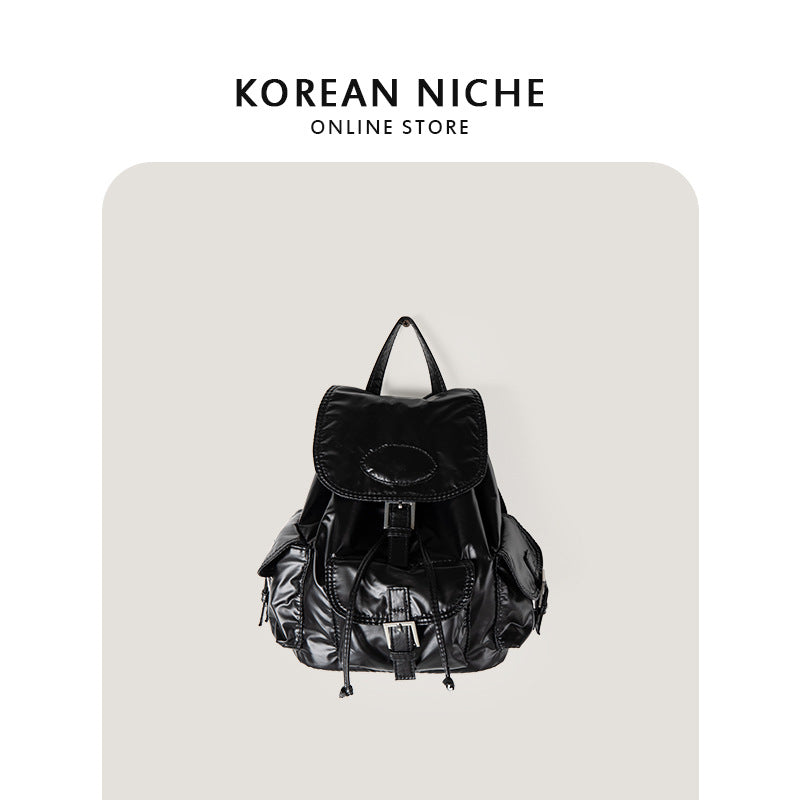 Korean Drawstring Large Capacity Flip Design Backpacks