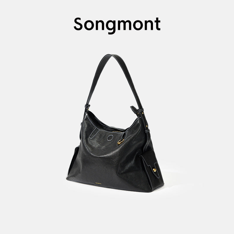 Tracking Series Mountain Loose Vegetable Tanning Leather Soft Crossbody Bags