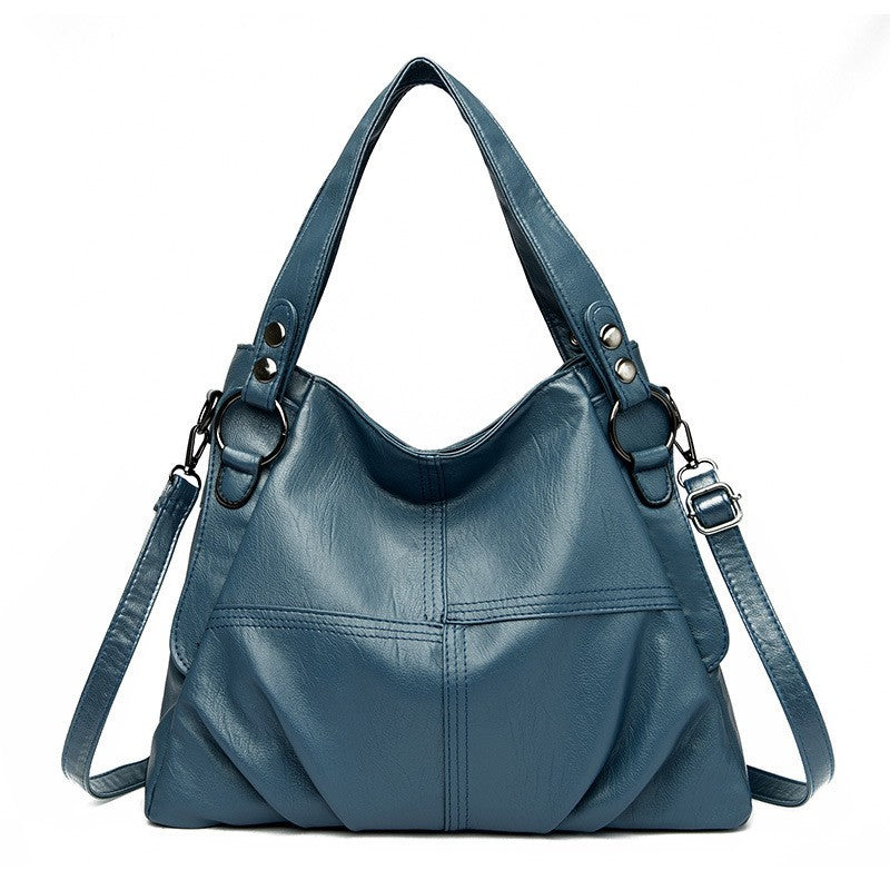 Women's Leather Mom Large Capacity Sheepskin Soft Shoulder Bags