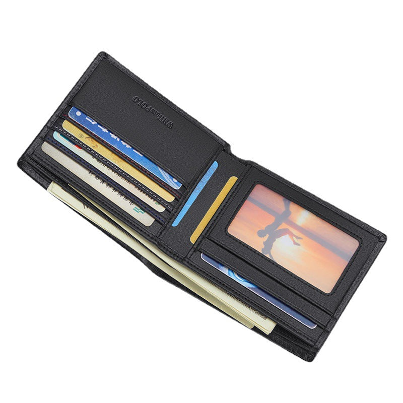 Men's Genuine Leather Short Simple First Layer Cowhide Men's Wallets
