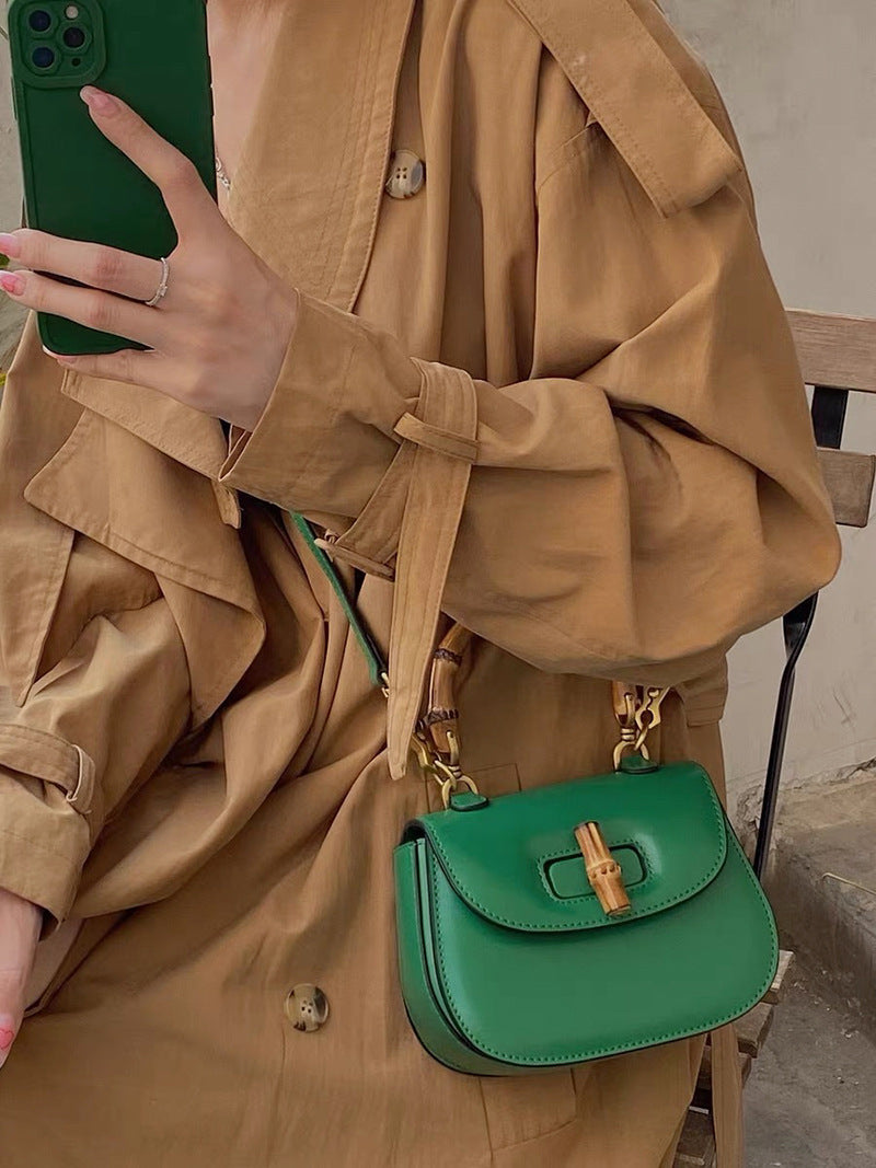 Women's High-grade Bamboo Joint Saddle Fashion Shoulder Bags