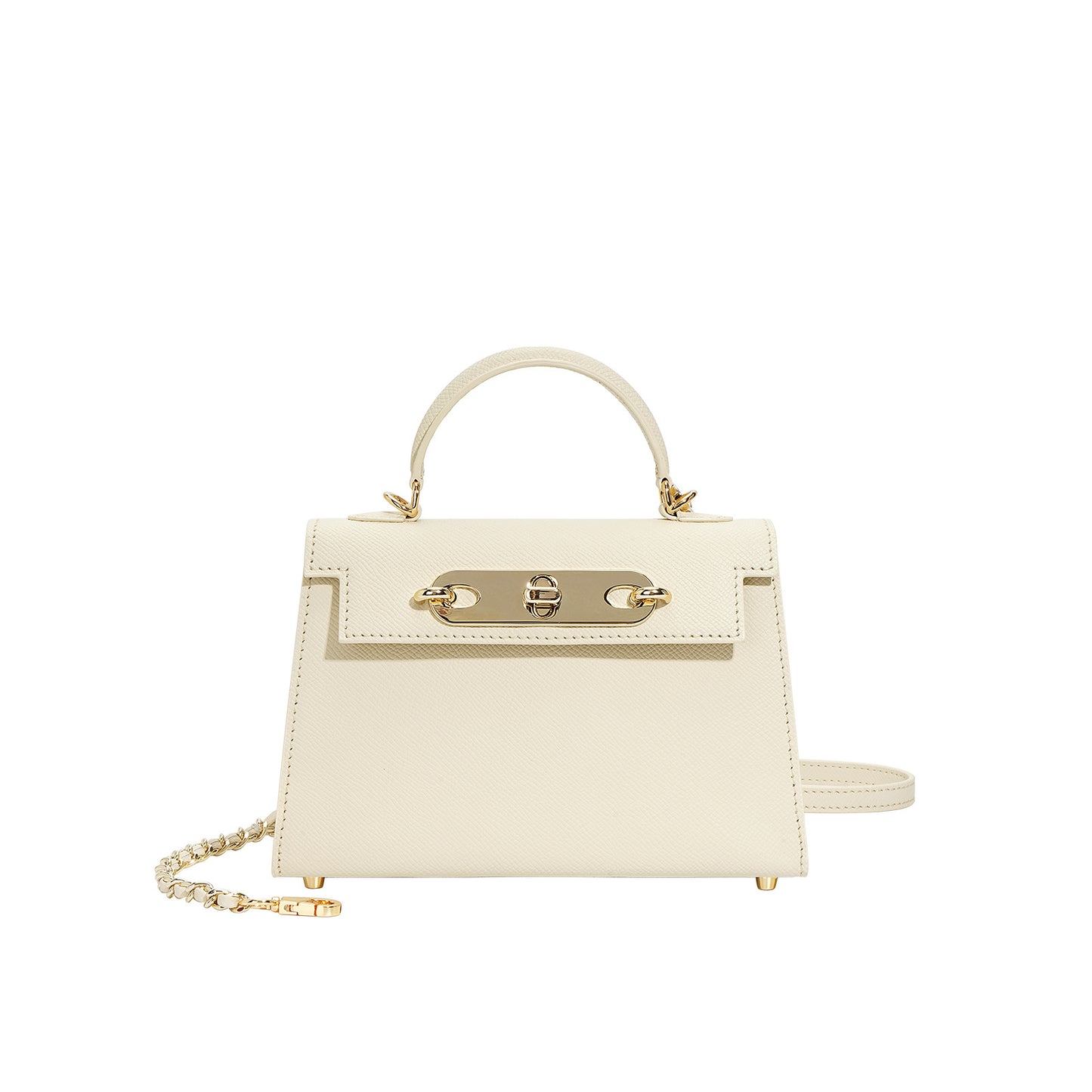 Women's Versatile Cowhide Kelly Chain Flap Commuter Crossbody Bags