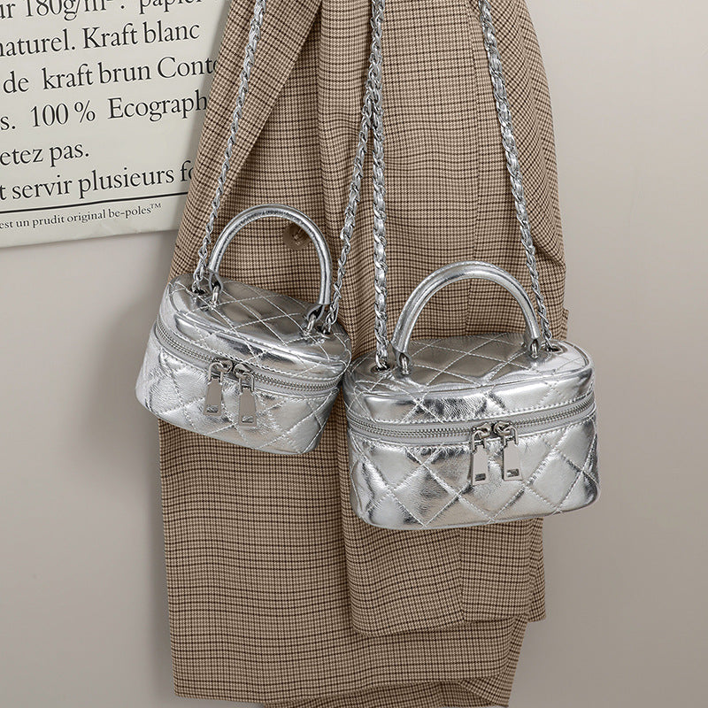 Women's Summer Popular Box Design Mini Chain Crossbody Bags