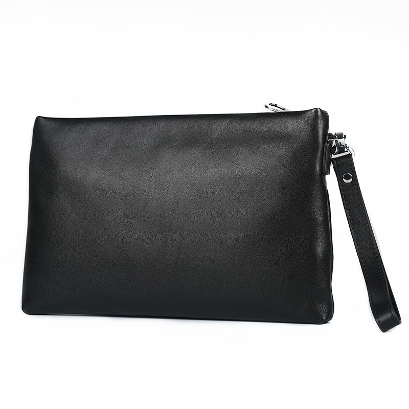 Men's Top Layer Cowhide Envelope Large Capacity Men's Handbags