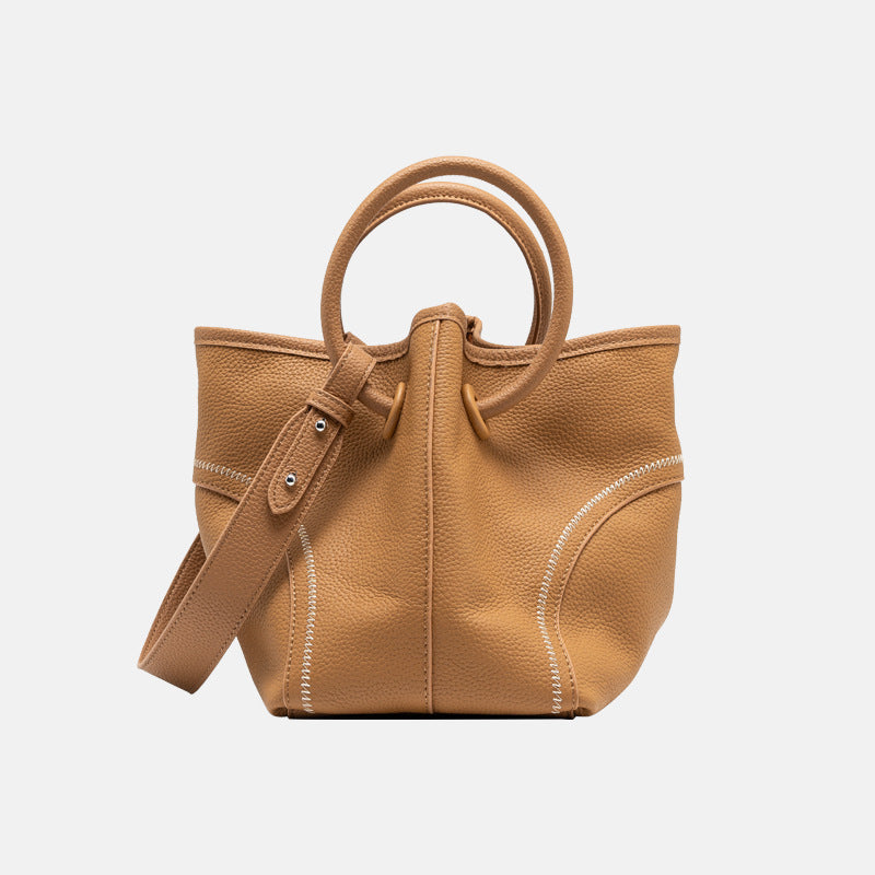 Women's Winter Niche Commuter Basket Portable Soft Handbags