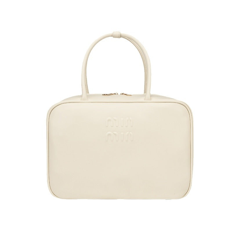 Women's Retro Large Capacity Bowling Boston Portable Handbags