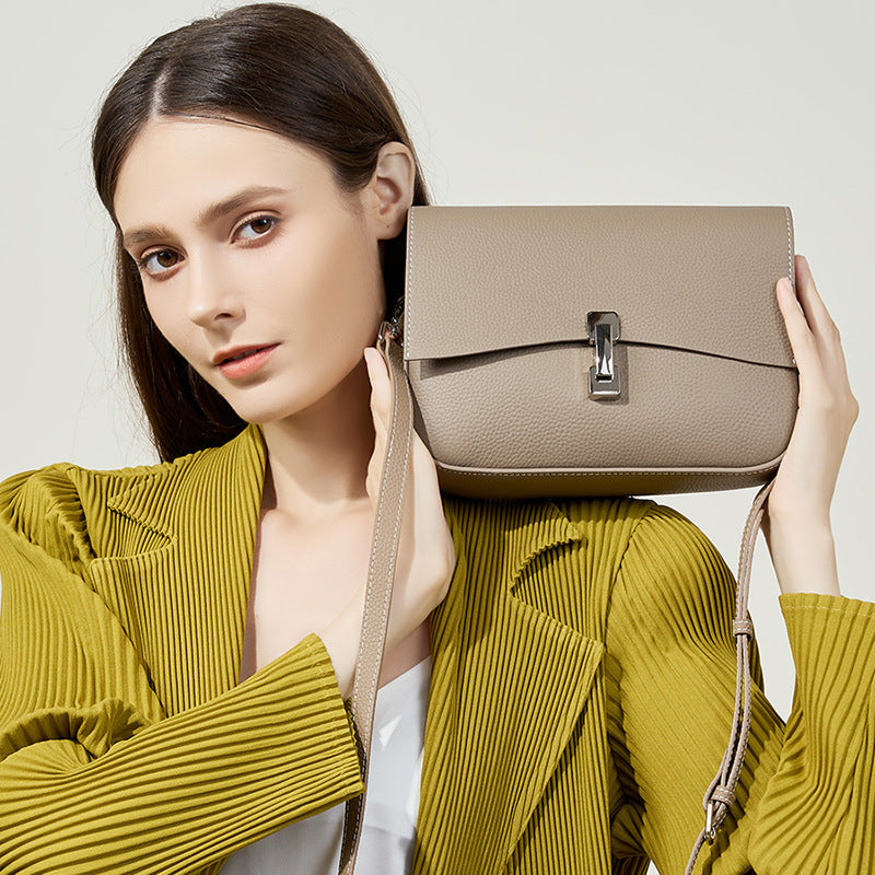 Women's Fashionable Mother Light Luxury Genuine Leather Crossbody Bags