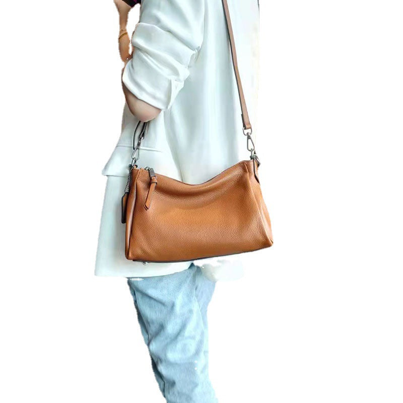 Women's Underarm Soft Leather Large Capacity Simple Shoulder Bags