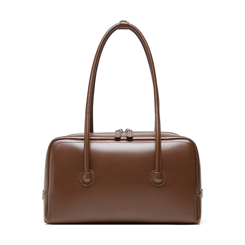 Women's Genuine Leather Boston Bowling Hand Pillow Armpit Bags