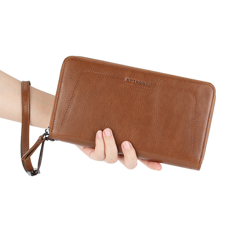 Men's Leather For Man Long Type Oil Men's Wallets