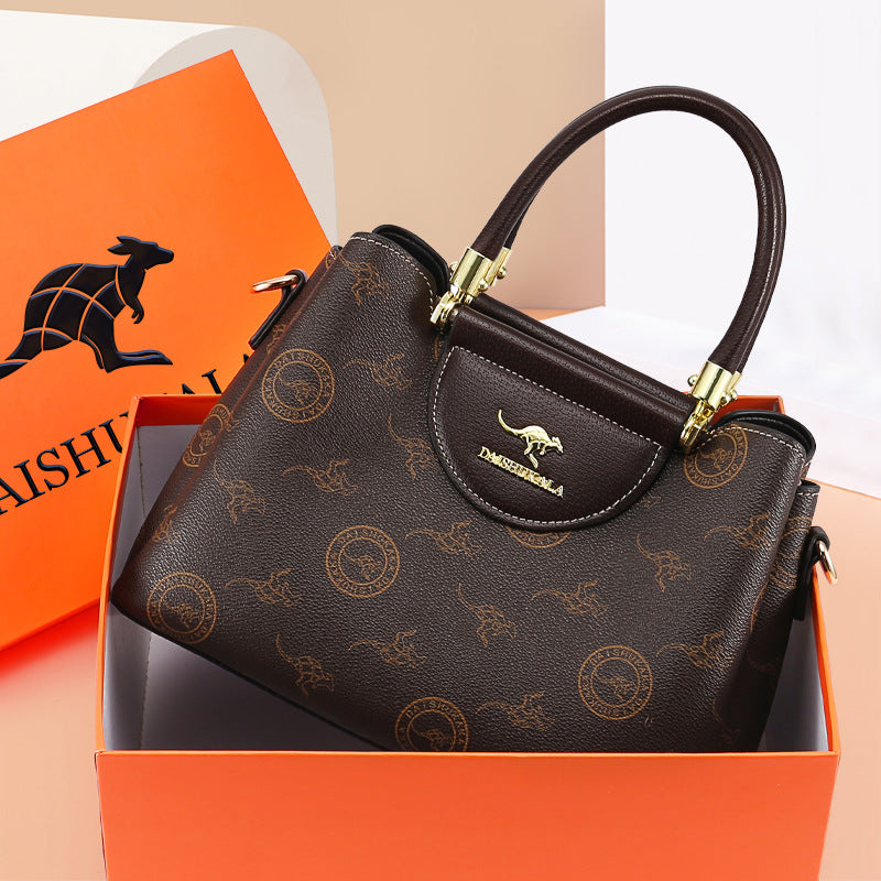 Women's Soft Leather Summer Fashion Monogram Portable Bags