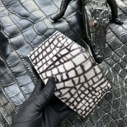 Men's Fish Skin Leather Horizontal The Suit Men's Wallets