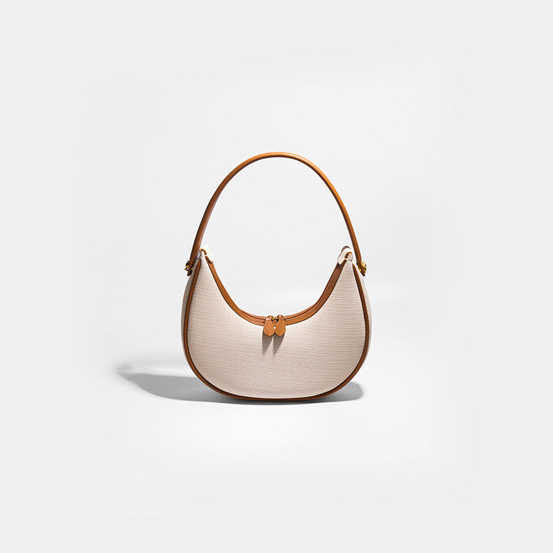 Women's Design Cloth Pattern Cowhide Underarm Selenodont Armpit Bags
