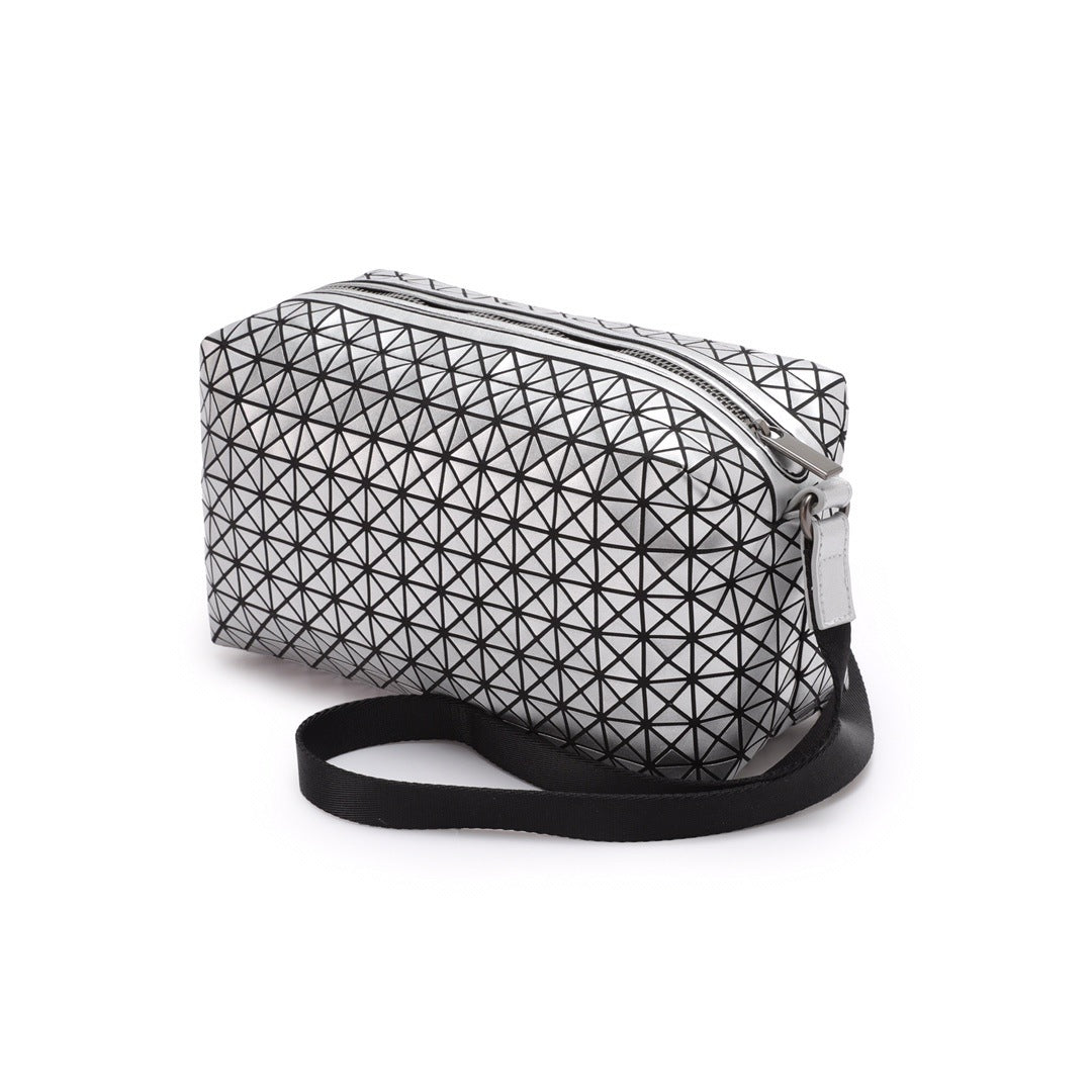 Women's Original Geometric Diamond Silicone Plaid Saddle Shoulder Bags