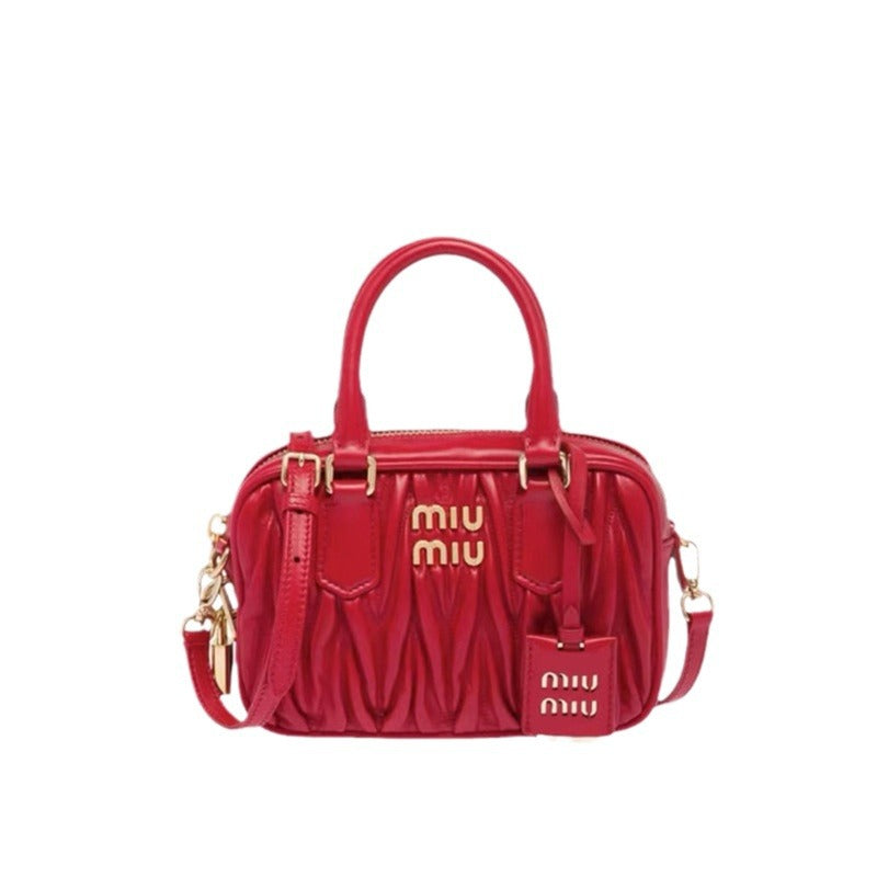 Women's Bowling Sheep Pattern Soft Leather Portable Handbags