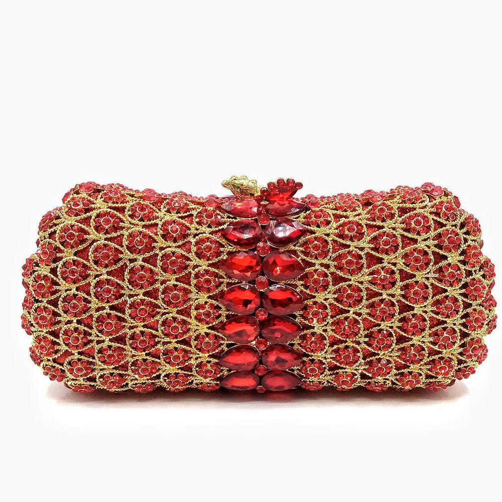 Women's Hollow Jeweled Dinner Banquet Rhinestone Clutch Evening Bags