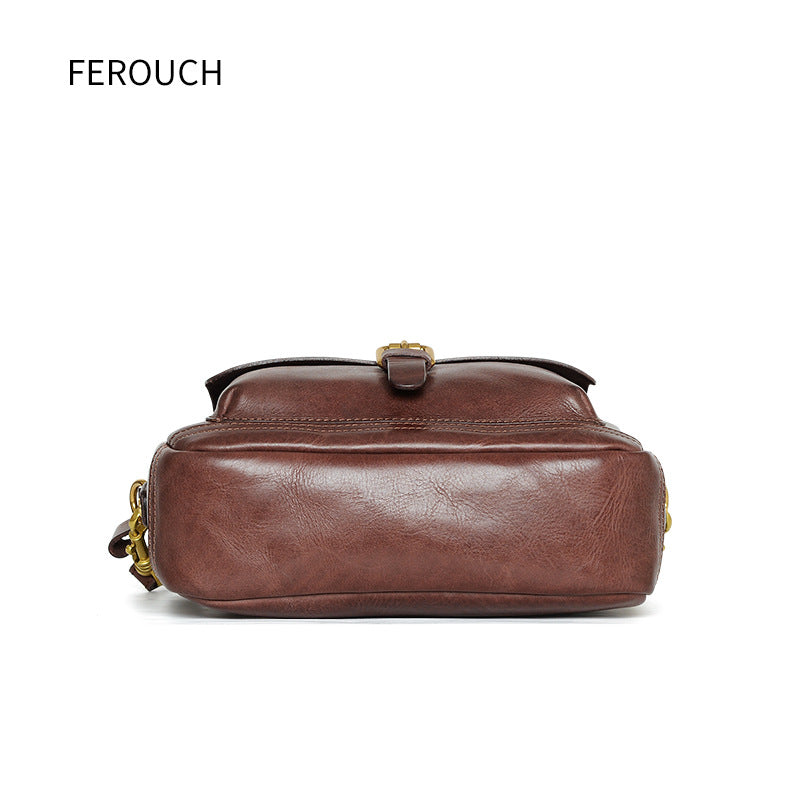 Women's Retro Korean Style Western Soft Leather Crossbody Bags