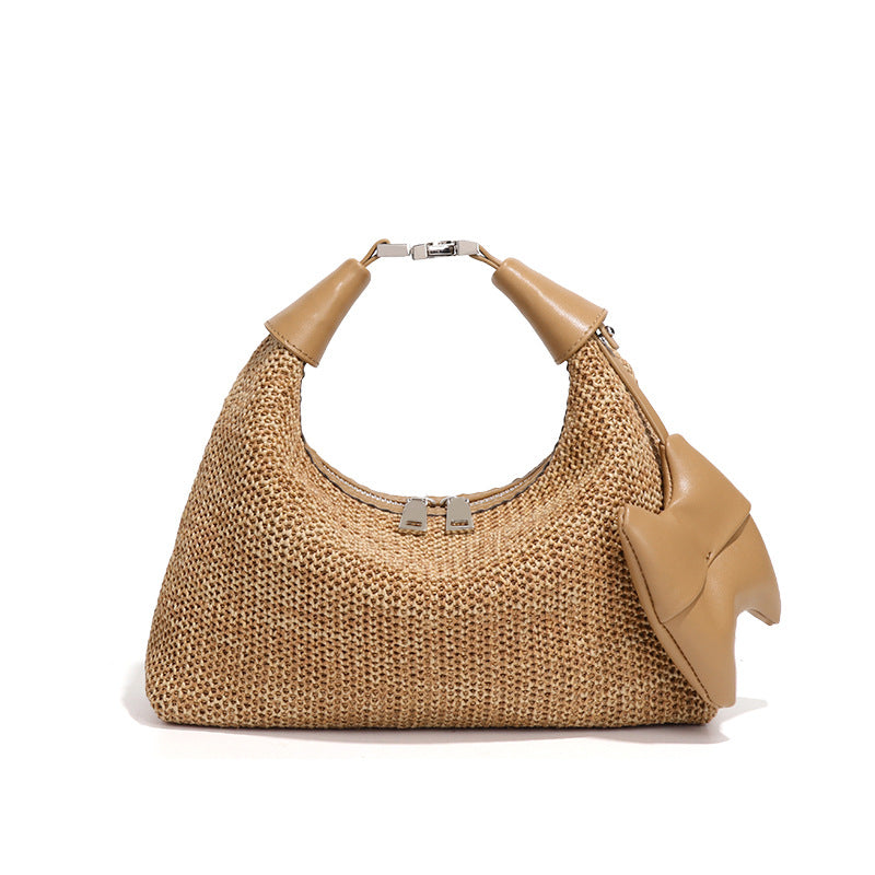 Women's Straw Woven Dumpling Beach Holiday Western Style Handbags