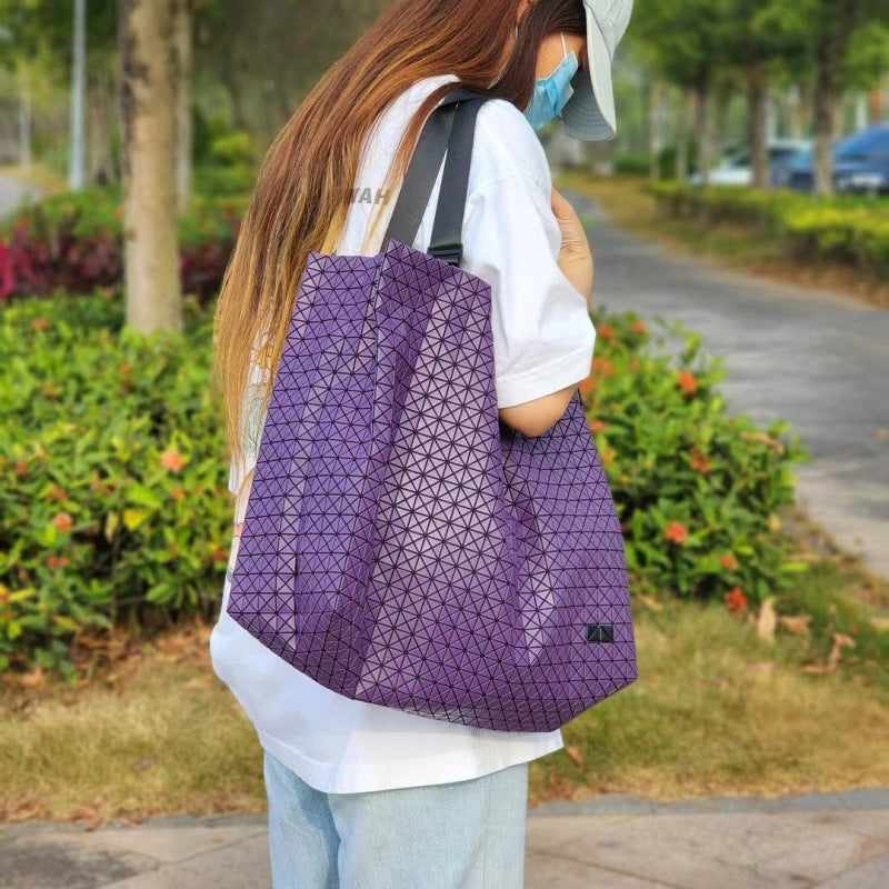 Geometric Diamond Pattern Silicone Check Lifetime Shoulder Bags