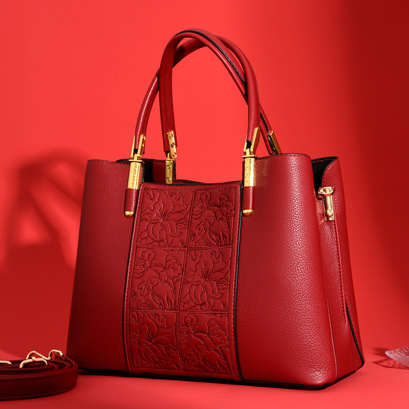 Women's Chinese Style Embroidery High Sense Mother Handbags