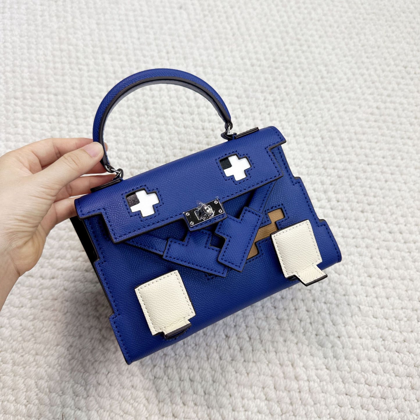 Women's Leather Mosaic Doll Little Monster Cute Bags