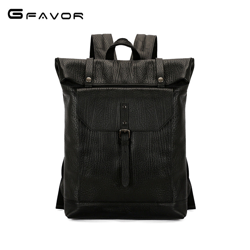 Men's First Layer Cowhide Business High-grade Large Backpacks