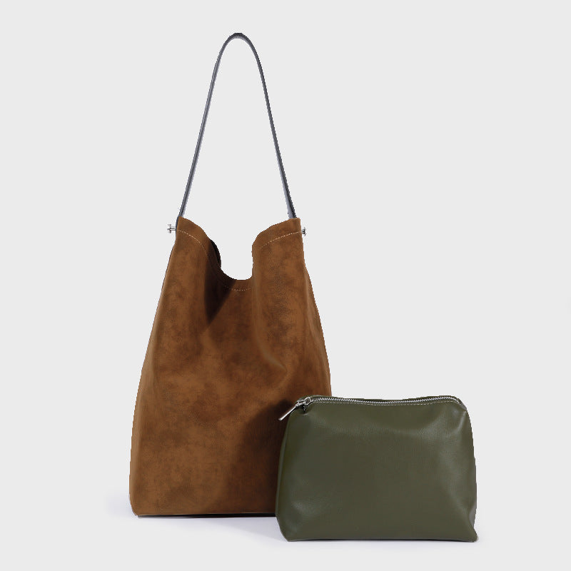 Women's Frosted Suede Niche High-grade Single Simple Shoulder Bags