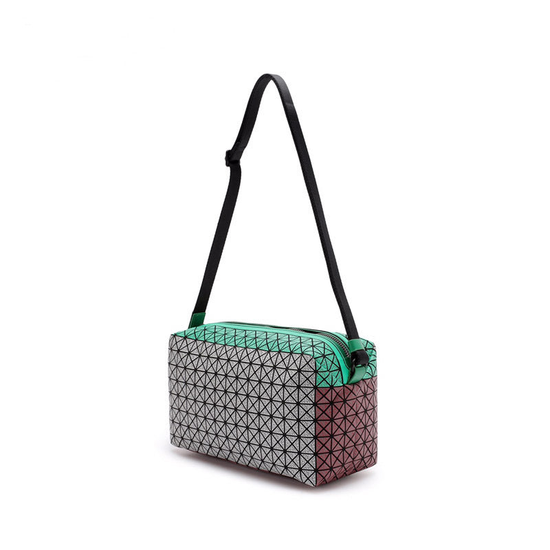 Women's Original Geometric Diamond Silicone Plaid Saddle Shoulder Bags
