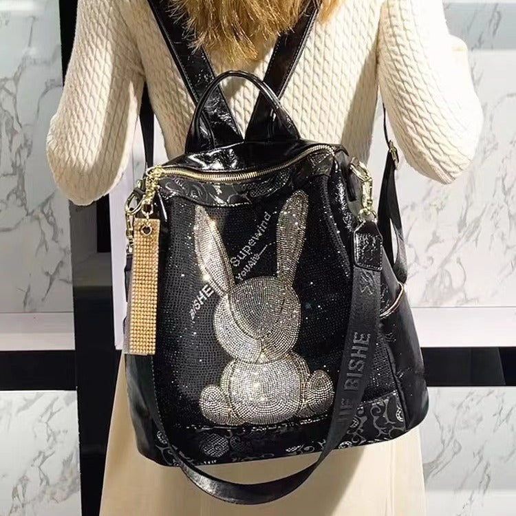 Women's Rhinestone Fashion Trendy Leather High-grade Bags