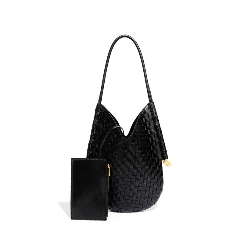 Women's High-grade Versatile Large Capacity Hand-woven Retro Shoulder Bags