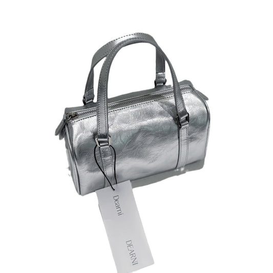 Women's Wax Cowhide Pillow Korean Style Size Shoulder Bags