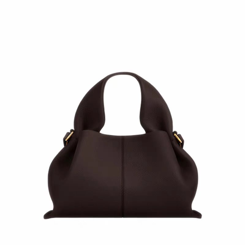 Durable Dumpling French Minority Cowhide Cloud Crossbody Bags