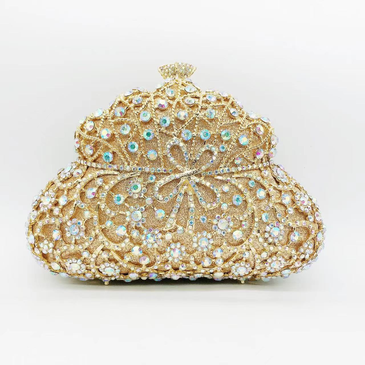 Women's Wei Mermaid Order Diamond Hollow Rhinestone Evening Bags