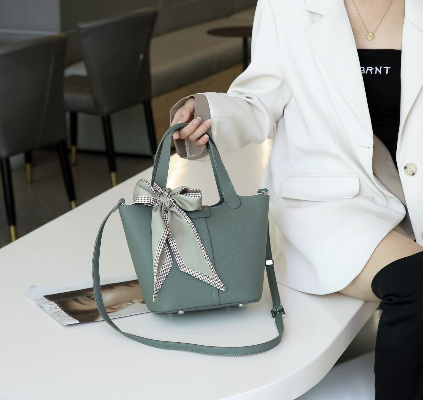 Women's Cowhide Single Lady's Fashion Large Capacity Shoulder Bags