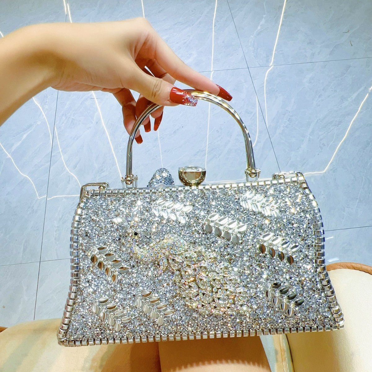 Sculpture Dinner Elegant Wedding Cheongsam Luxury Full Handbags