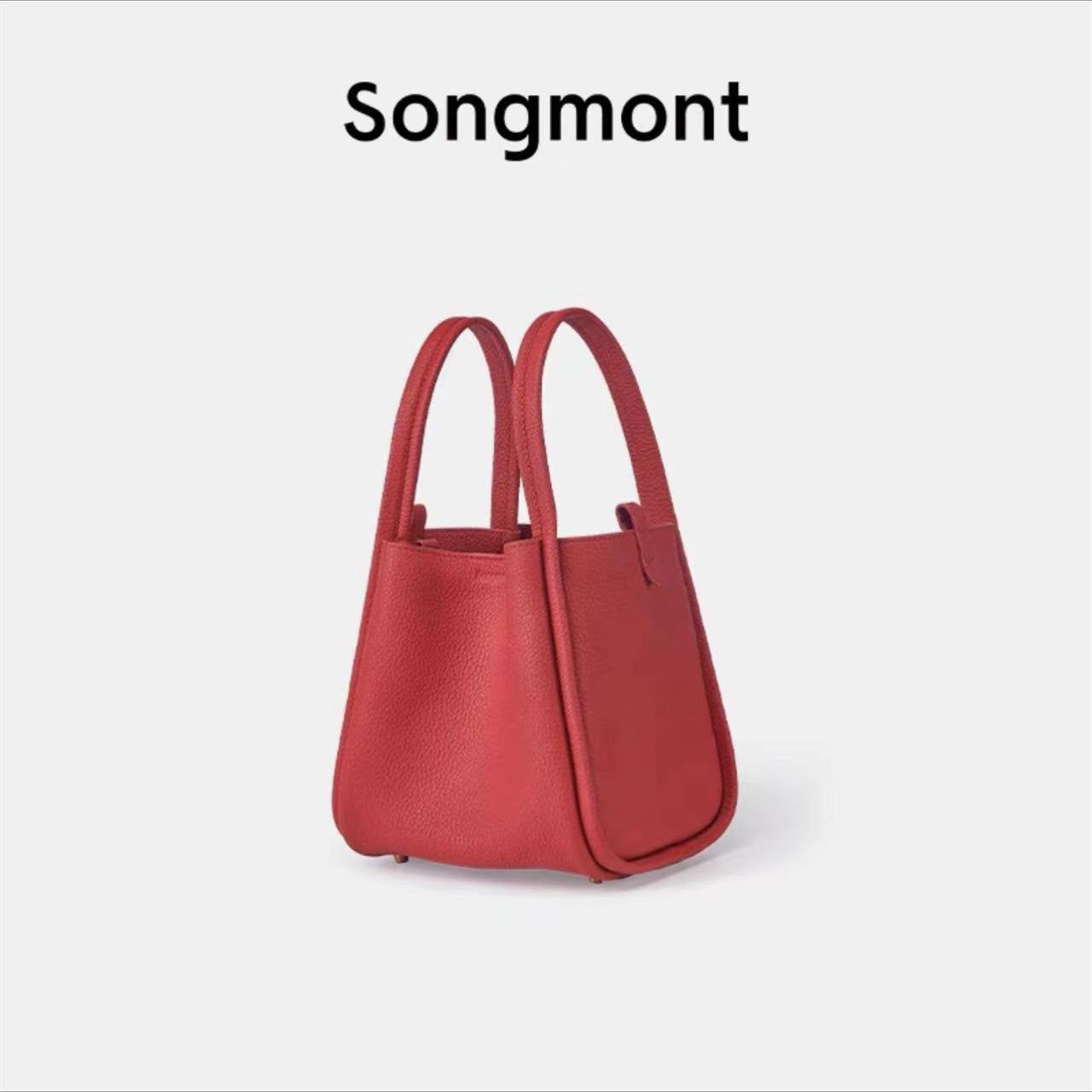 Women's Vegetable Basket Series Medium Size Cowhide Large Capacity Handbags