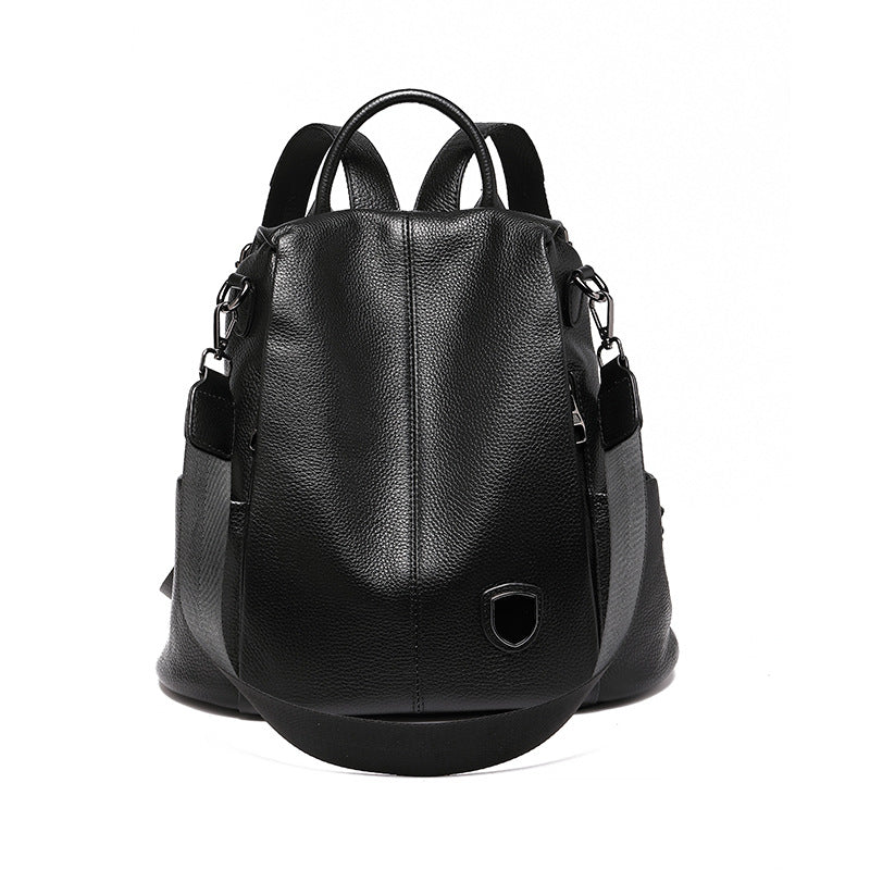 Women's Leather Texture Soft Fashion Large Capacity Backpacks