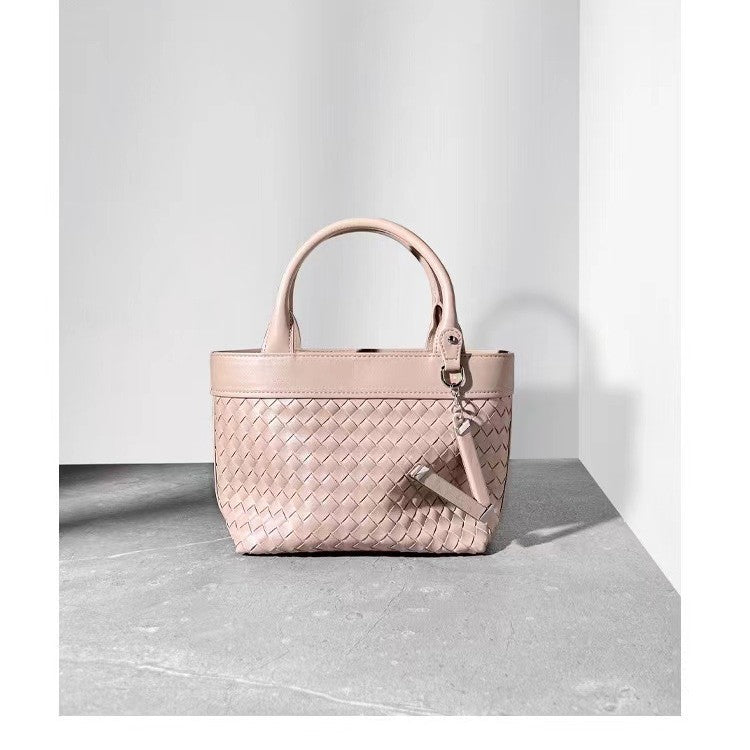 Women's Authentic Leather Weave Vegetable Basket Fashion Shoulder Bags