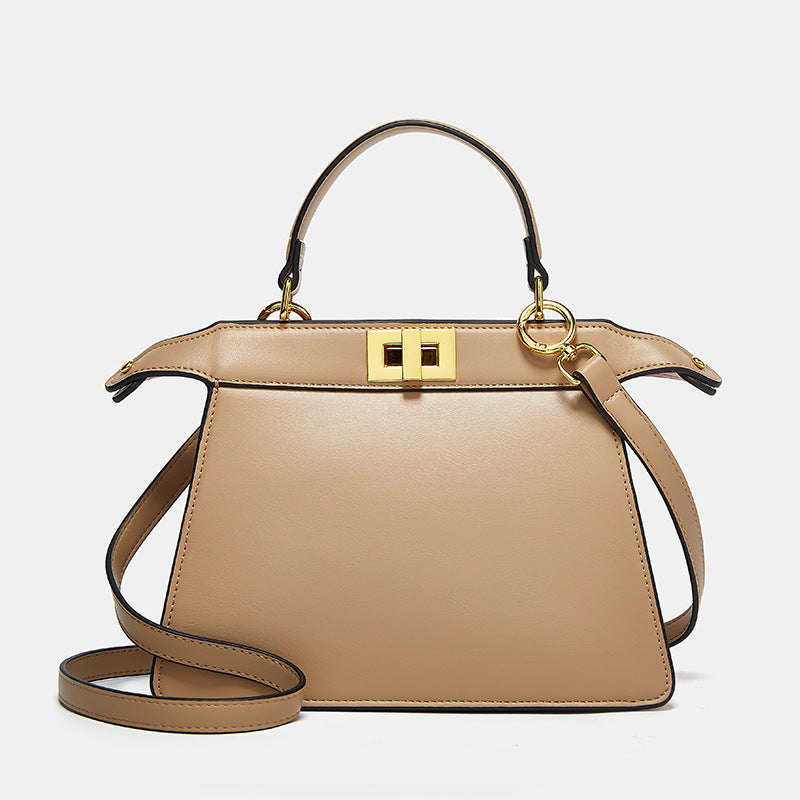Women's Korean Fashionable Simple Solid Color Kelly Bags
