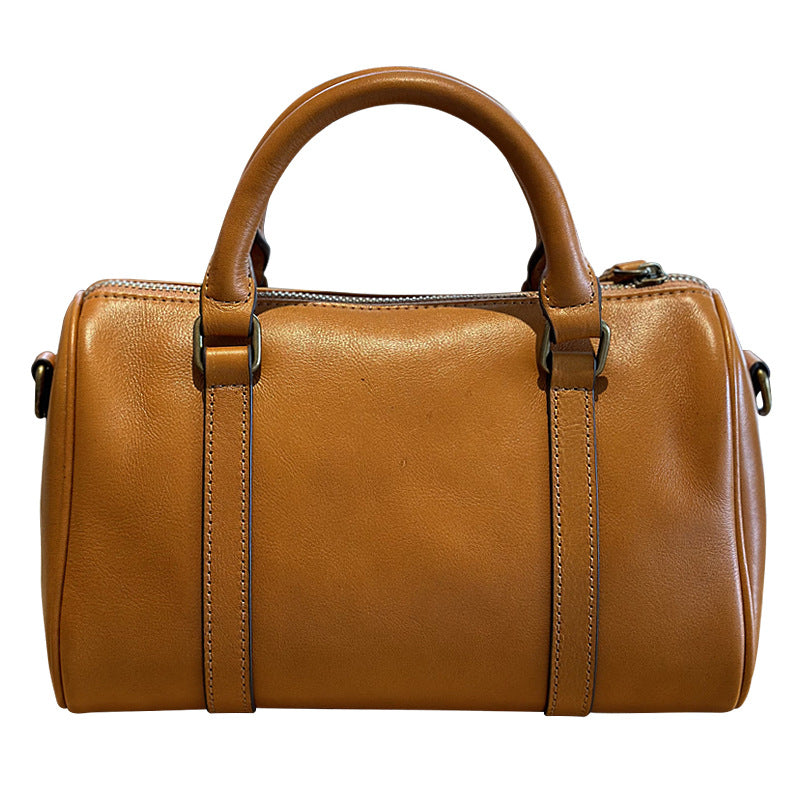Women's Autumn Genuine Leather Pillow Minimalist Vegetable Handbags