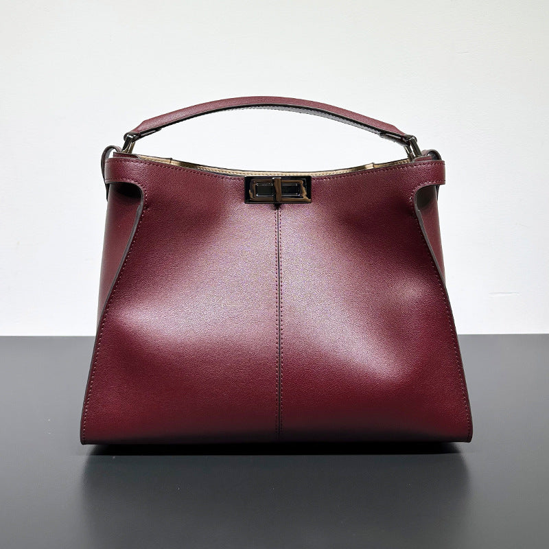 Women's Leather Fashionable Large Capacity With Cat Handbags
