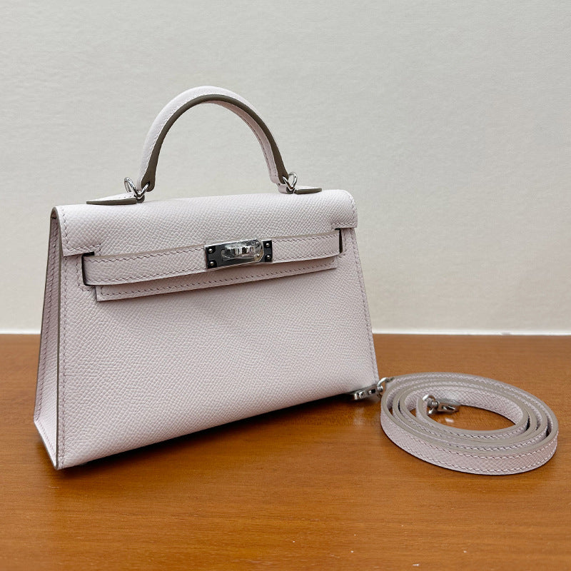 Women's Wax Line Cowhide Palm Print Mini Genuine Crossbody Bags