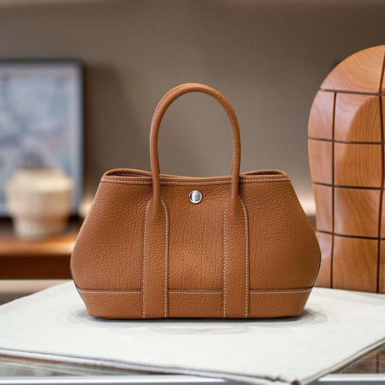 Women's Wax Line First Layer Cowhide Hand-held Handbags