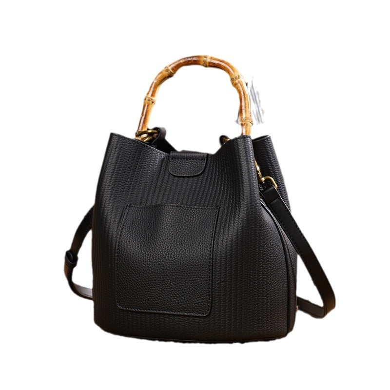 Women's Versatile Cowhide Single Fashion Elegant Leather Shoulder Bags