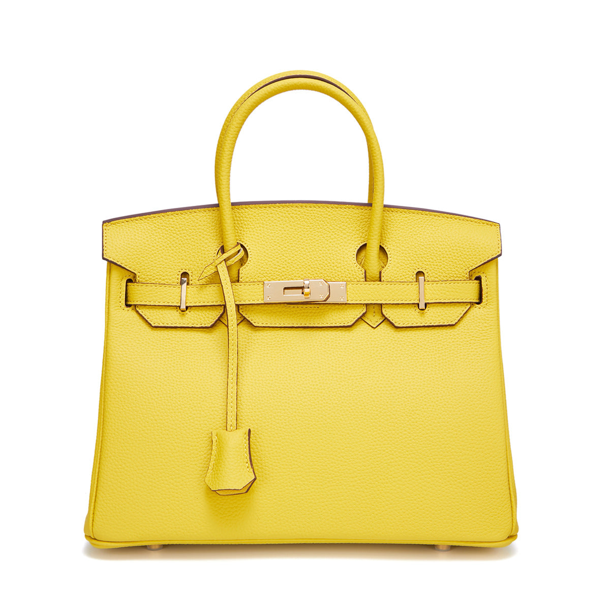Women's Gold First Layer Cowhide Leather Large Handbags