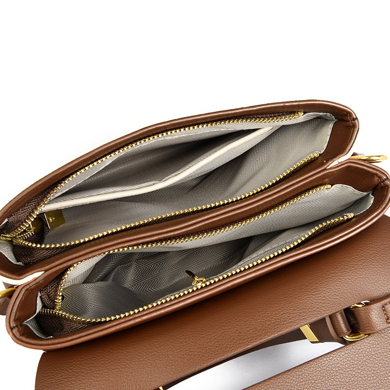 Women's Popular Texture Color Matching Portable For Girlfriend Handbags