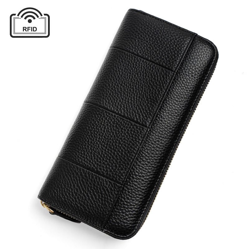Women's Long Genuine Leather Multiple Slots Large Ladies Wallets