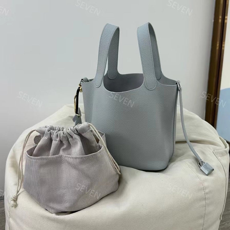 Women's Genuine Leather Vegetable Basket High-grade Design Handbags